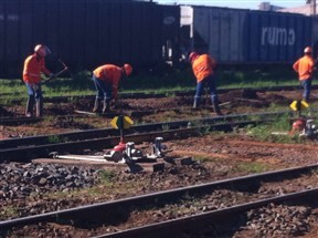 Concessionária de ferrovia faz mutirão de limpeza no pátio de manobras